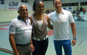 Marine, la Marraine de la compét entourée du Président et du DT